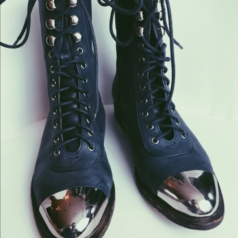 Jeffrey Campbell Zorro Leather Boots Size 6 - Picture 6 of 16